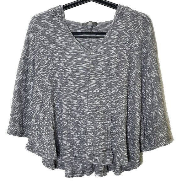 ALO Yoga Sweaters - Alo Yoga Hoodie Batwing Sleeve Light Sweater Gray Space Dye S/P